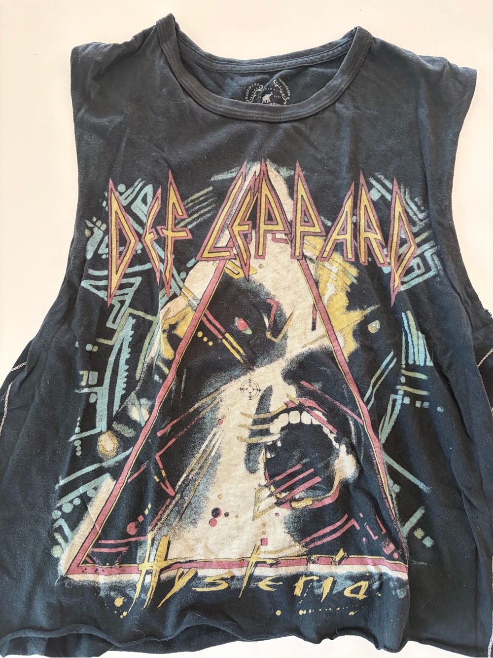 Def Leppard Hysteria Tour Graphic Tank Top - Black